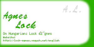 agnes lock business card